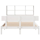 Bookcase Bed without Mattress White 120x200 cm Solid Wood Pine 3321807
