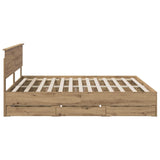 Bed Frame with Storage and Headboard Artisan Oak 180 x 200 cm 3445828