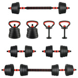 4-in-1 Dumbbell Set Black and Red 121 x 19.5 x 19.5 cm 42023467