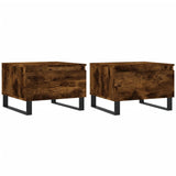 Coffee Tables 2 pcs Smoked Oak 50x46x35 cm Engineered Wood 830887