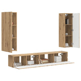 TV Cabinet Set Wall-mounted 3 pcs Artisan Oak Engineered Wood 3408987