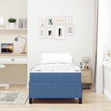Bed Frame with Mattress Blue 100 x 200 cm Fabric 3399108