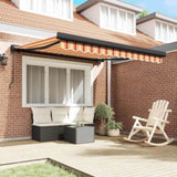 Retractable Awning Yellow and Orange 350 x 250 cm 3330263