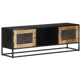 TV Cabinet 120x30x40 cm Rough Mango Wood 323148