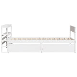 Bed Frame without Mattress White 75x190 cm Small Single Solid Wood Pine 3306406