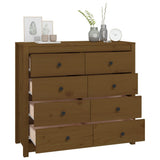 Side Cabinet Honey Brown 100x40x90 cm Solid Wood Pine 821772