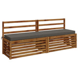 2-Piece Bench Cushions SOEST 2 pcs 100% Polyester Grey 950087