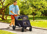 One-Click Foldable Pet Stroller, with Universal Wheels, Shock absorber, for Medium and Large Dogs T3398P349600