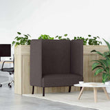 Highback Sofa Dark brown 109 x 56 x 121 cm Fabric 42010836