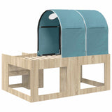 Bed with Tunnel 3 pcs Sonoma Oak and Light Blue Engineered Wood 3423504