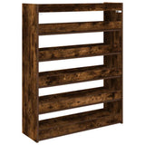 Shoe Rack Smoked Oak 80x25x100 cm Engineered Wood 859900