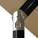 3-Tier Garden Parasol with Aluminium Pole Taupe 3.5 m 313879