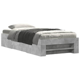 Bed Frame without Mattress Concrete Grey 90x200cm Engineered Wood 3295495
