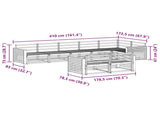 Outdoor Sofa Set 8 pcs Natural Solid Acacia Wood 3373664