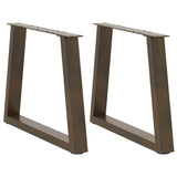 Coffee Table Legs V-Shape 2 pcs Natural Steel 60x cm Steel 4012555