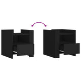 Bedside Cabinet Black 45x50x50 cm Engineered Wood 848277