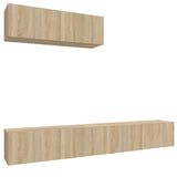 3 Piece TV Cabinet Set Sonoma Oak Engineered Wood 3114480