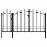 Garden Gate Woerden Steel 1.95x4 m Black 144366