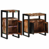 Bathroom Furniture Set 2 pcs Brown Solid Reclaimed Wood 3305603