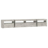 TV Cabinet with LED Lights Concrete Grey 240x35x40 cm 3152725