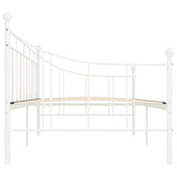 ZNTS 284668 DayBed Frame without Mattress White Metal 90x200 cm