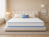 Double Sided Sleep Hybrid Mattress - 25cm Deep 9-Zone Pocket Spring & Latex Mattress - Flippable T6608P582302