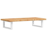 Basin Shelf Wall Mounted Steel and Solid Wood Oak 3302336