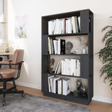 Book Cabinet/Room Divider Grey 80x25x132 cm Solid Wood Pine 814061