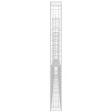 U-shape Gabion Basket with 6 Posts Iron 620x20x200 cm 151293