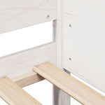 ZNTS Bed Frame without Mattress White 90x200 cm Solid Wood Pine 850915