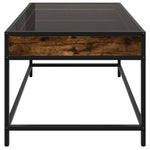 ZNTS Coffee Table with Infinity LED Smoked Oak 70x50x41 cm 847684