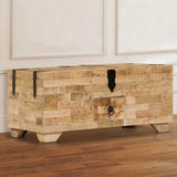 247327 Coffee Table Solid Mango Wood 80x40x35 cm
