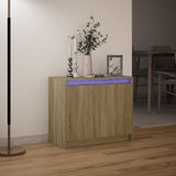 Sideboard with LED Sonoma Oak 72x34x61 cm Engineered Wood 852175