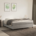 ZNTS Bed Frame without Mattress Light Grey Super King Velvet 3121226