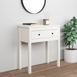 Console Table White 70x35x75 cm Solid Wood Pine 814610