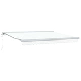 Retractable Awning White 400 x 300 cm Fabric and Metal 3330635