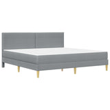 Bed Frame with Mattress Light Grey 180 x 200 cm Fabric 3415253