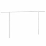 Awning Post Set White 450x245 cm Iron 315094