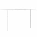 Awning Post Set White 450x245 cm Iron 315094