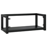 Wall-mounted Bathroom Washbasin Frame Black 79x38x31 cm Iron 338495
