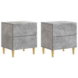 Bedside Table 2 pcs Concrete Grey 43 x 34.5 x 48 cm 894992