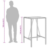 Outdoor Bar Table Grey 70x70x110 cm Poly Rattan 368695