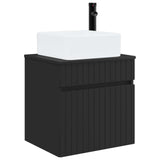 Wall-mounted Sink Vanity Black 49 x 41 x 63 cm Engineered Wood 890563