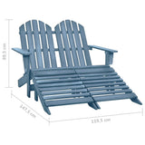 Garden Chair Blue Solid fir wood Large Detachable 315915