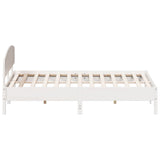 Bed Frame without Mattress White 200x200 cm Solid Wood Pine 3207194