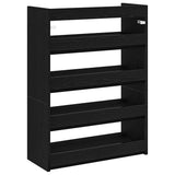 ZNTS Shoe Rack Black 60x25x81 cm Engineered Wood 859879