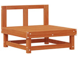 Sectional Sofa Units Wax Brown 183 x 61 x 62 cm Solid Pine Wood 865426