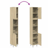 Bathroom Cabinet Sonoma Oak 30x30x190cm Engineered Wood 849668