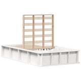Bed Frame White 75 x 190 cm Solid Pine Wood 872762