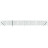 Wire Mesh Fence with Spike Anchors Green 1.1x10 m 154114